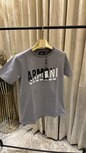 ARMAN_I EXCHANGE LOGO PRINT PREMIUM GREY TSHIRT