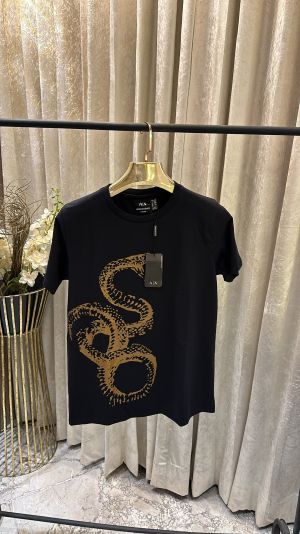 ARMAN_I EXCHANGE LOGO PRINT PREMIUM BLACK TSHIRT