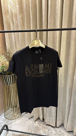 ARMAN_I EXCHANGE LOGO PRINT PREMIUM BLACK TSHIRT