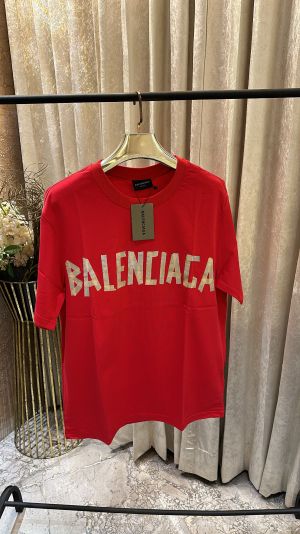 BALENCIAG_A LOGO PRINT PREMIUM RED TSHIRT