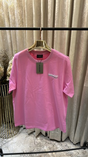 BALENCIAG_A PEPSI EDITION LOGO PATCHED PREMIUM PINK TSHIRT