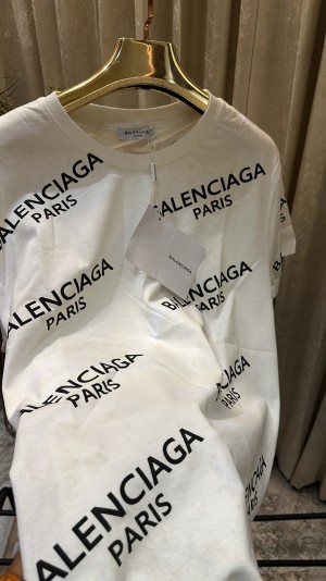 BALENCIAG_A LOGO MONOGRAM PRINT PREMIUM WHITE TSHIRT