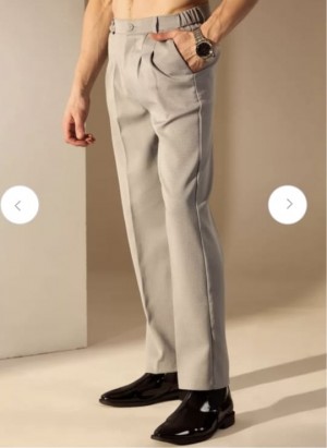 Dennison Light Grey Flexi Waist Premium Korean Trouser 