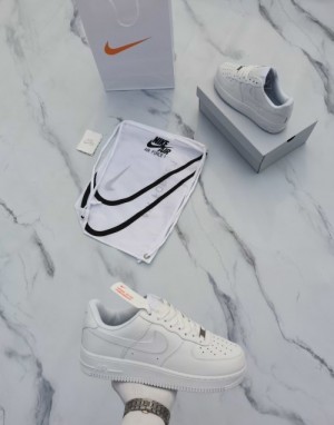 Nik_ee Airforce 1 White Pure Leather For Men s UA Quality