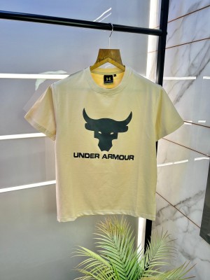 Sale Under Armou r Cream Premium Round Neck T-shirt F2352-CR