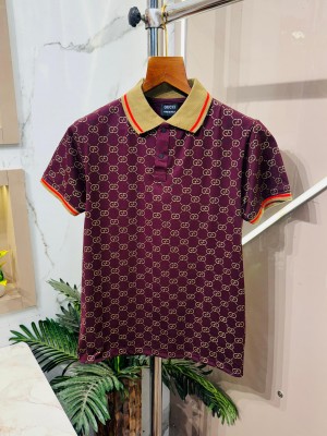 Sale.GUCCI.IMPORTED.ALL.OVER.MONOGRAM.PRINTED.FABRIC.VERY.PREMIUM.POLO.NECK.TSHIRT.