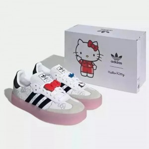 Adidass hello kitty x samba white black clear pink w
