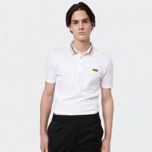 Hugo  Boss White Logo Work Premium Polo T-Shirt