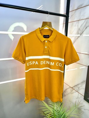 Us Polo Orange Premium Collar Neck Polo T-shirt F2306-OR