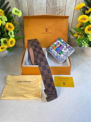 LOUIS_VUITTON BELT WALLET COMBO WID OG BOX CARD DUST BAG