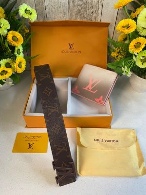 LOUIS_VUITTON BELT WALLET COMBO WID OG BOX CARD DUST BAG