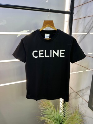 Celine Black Premium Round Neck Printed T-shirt F2406-BL