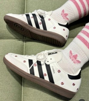 Adida_ss originals Samba OG Flower embroidered Samba White Floral 124