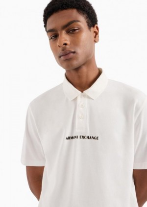 Arman i Exchang e Premium polo with Printed  logo White 2108