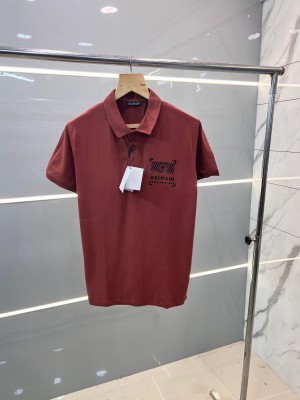 Balmai n Brown Emboss Patch Logo With 240Gsm Interlock Cotton Lycra Fabric Polo (777)