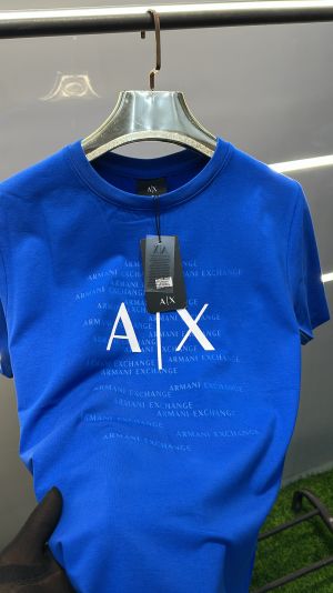 ARMAN_I EXCHANGE LOGO MONOGRAM PRINT PREMIUM BLUE TSHIRT
