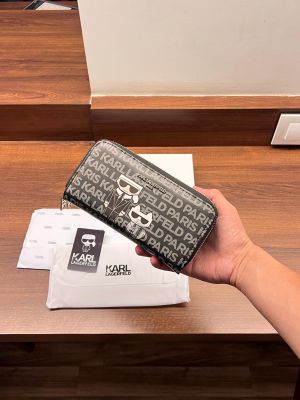 KAR.L_LAGERFELD_LONG_LEATHER_LADIES_WALLET_WITH_OGBOX_CARDS_DUSTBAG_TAGS_F105