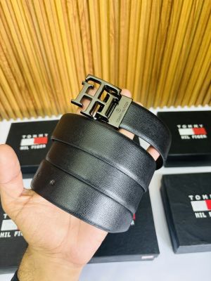 71 TOMMY HILFIGE_R FULL BLACK PREMIUM QUALITY REVERSIBLE BELT