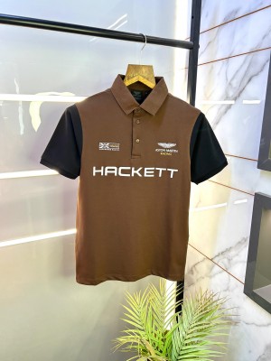 Aston Martin Hacket t Brown Polo Premium Collar Neck T-shirt F2518-BR