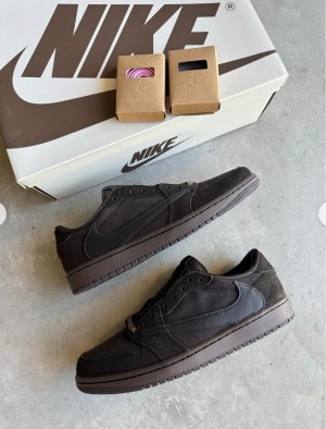 Travis Scott X Air jordan 1 Low Velvet Brown