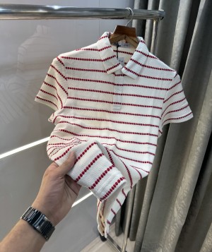 Zar a Red Stripes Premium Knitted Polo T-Shirt