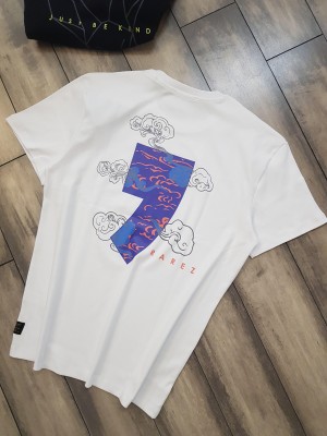 Rare Rabbi t Premium Back Printed Round Neck Tshirt White 2158