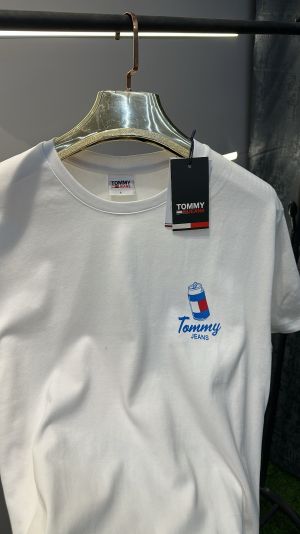 TOMMY_HILFIGER LOGO PRINT PREMIUM WHITE TSHIRT