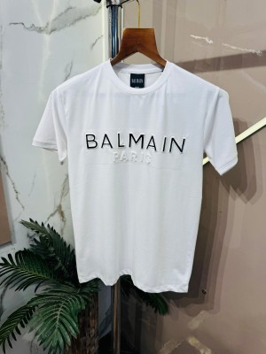 Sale.Balmain.Imported.Cotton.Lycra.Fabric.Embossed.Printed.T-Shirt