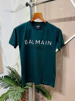 Sale.Balmain.Imported.Cotton.Lycra.Fabric.Embossed.Printed.T-Shirt
