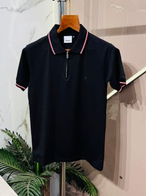Sale.Burberry.Imported.Front.Metal.Logo.Premium.Polo.Neck.Tshirt.