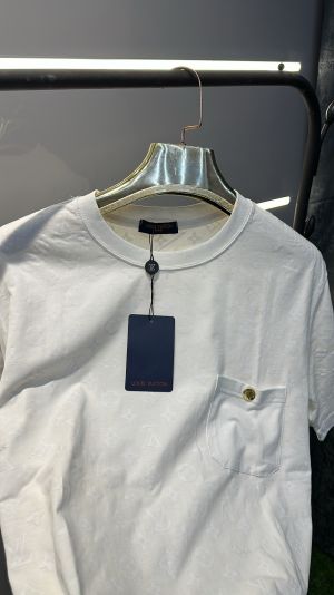 LV LOGO MONOGRAM PRINT PREMIUM HALF SLEEVES TSHIRT