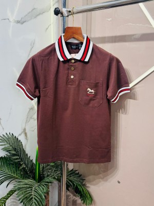 Sale.GUCCI.DARK.BROWN.IMPORTED.POLO.NECK.TSHIRT