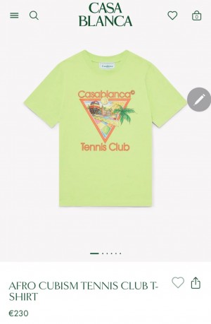 Casablanca Green Logo Print Imported T-Shirt
