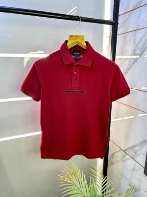 Sale Arman_i Exchange Maroon Polo Premium Collar Neck T-shirt F2471-MA
