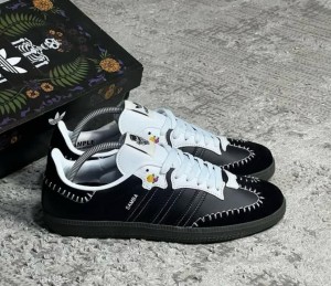 Adidass samba og dia de los muertos black sneakers