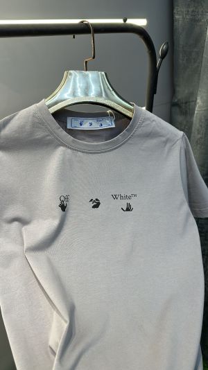 OFF_WHITE LOGO PRINT PREMIUM GREY TSHIRT