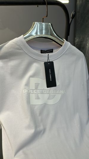 DOLCE_GABBANA LOGO EMBOSSED PREMIUM WHITE TSHIRT