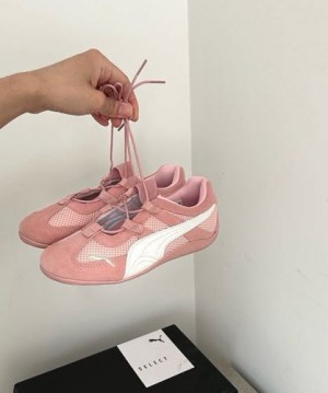 Pumaa speedcat go pink white shoes for woman s