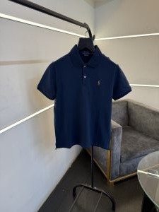 Ralphlauren imported embroidery logo polo tshirt blue
