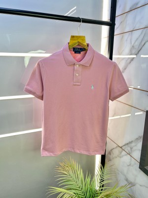 Ralph_Lauren Polo Pink Premium Collar Neck T-shirt F2499-PI