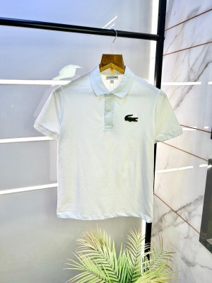 Lacost e White Polo Premium Collar Neck T-shirt F2582-WH