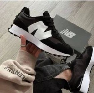 New balan-ce 327 black white
