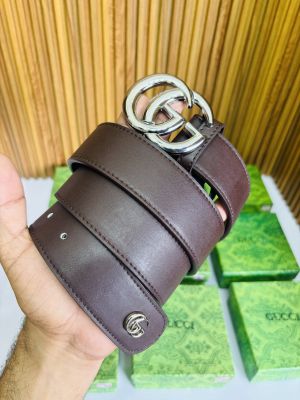 171 GUCC_I SILVER BROWN PREMIUM QUALITY BELT