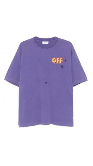 OFF-WHITE IMPORTED PRINTED DROP SHOULDER TSHIRT WITH CARRY BAG