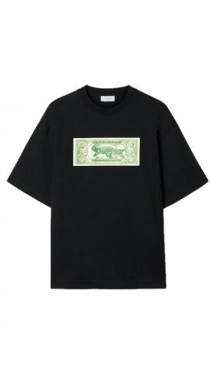 OFF-WHITE IMPORTED PRINTED DROP SHOULDER TSHIRT WITH CARRY BAG