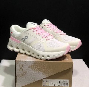 On Running Cloud Runner Shoes White Pink Sporty Elegant 136