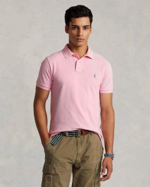 Ralph  Lauren Pink Embroidery Logo Classic Polo T-Shirt