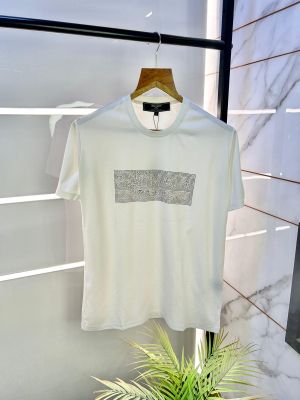 Sale Balmai n Paris White Imported Round Neck Premium T-shirt With Carry Bag F2491-WH