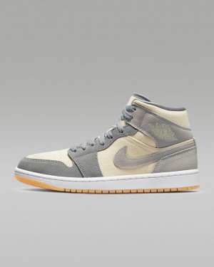 Air Jordan 1 Mid Coconut Milk Particle Grey