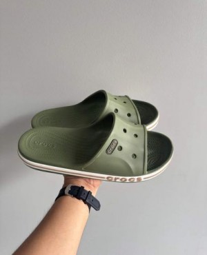 Croc.ss BayaBand Slides Olive Green Legit Quality